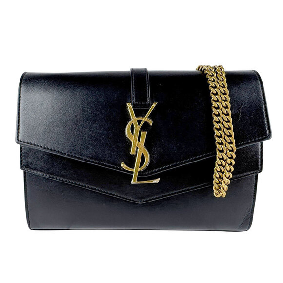 SAINT LAURENT Black Leather Wallet - Picture 1 of 5